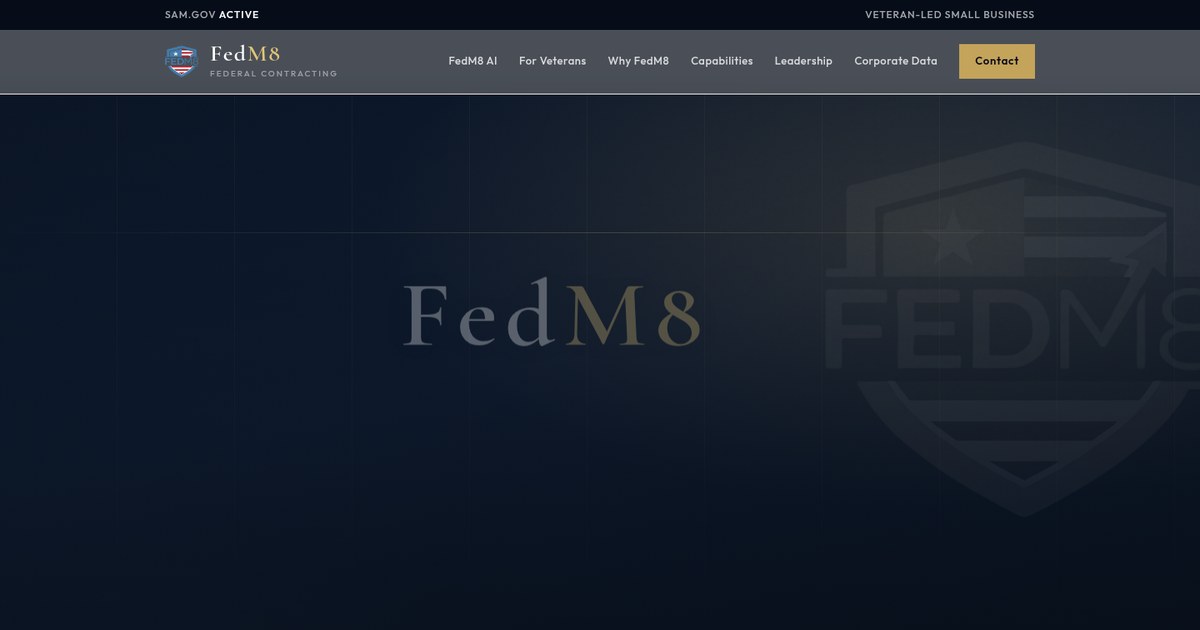 FedM8 — veteran-led federal contracting